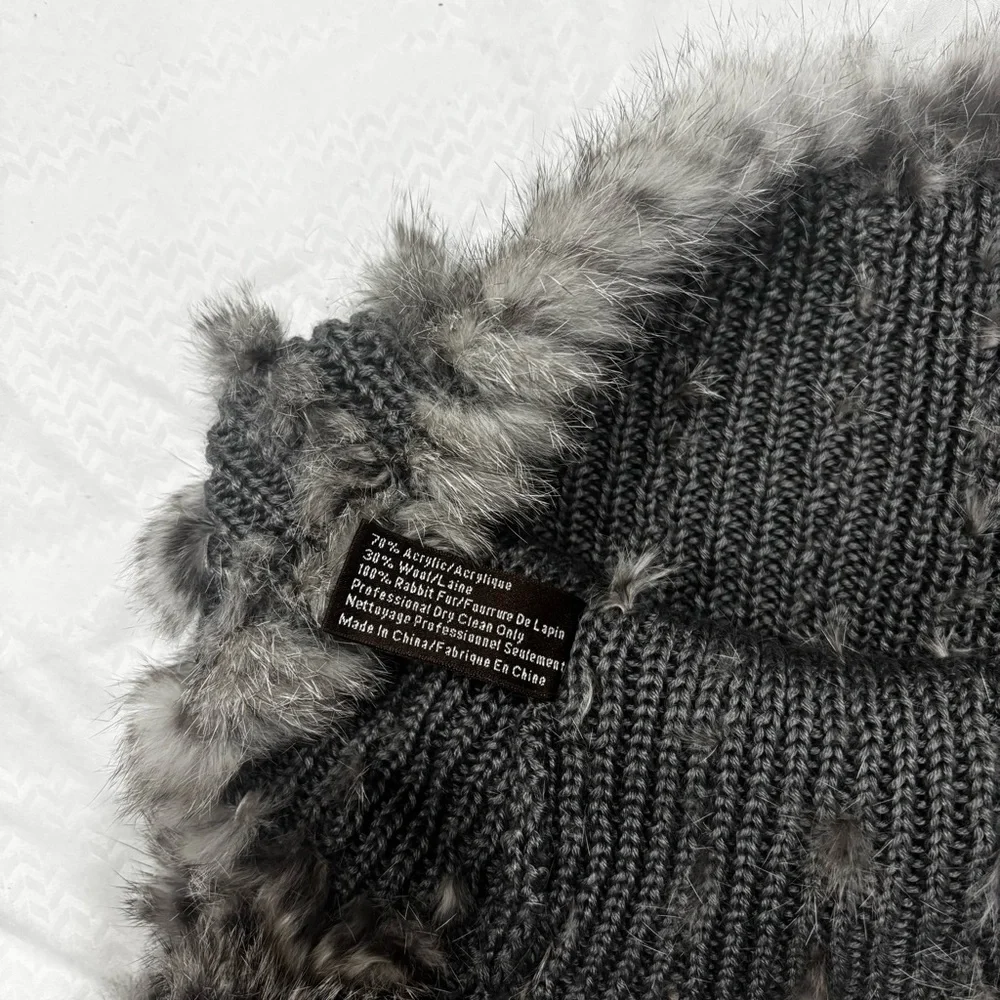 Real Rabbit Fur Scarf - Picture 4 of 8